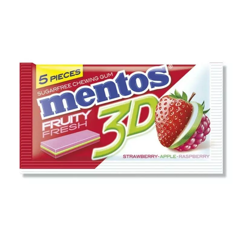 MENTOS 3D STRAWBERRY 8.5G  