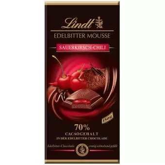 LINDT CHERRY & CHILLI 70% CACAO 150G 