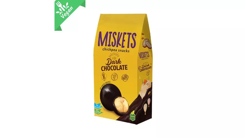 MISKETS CHICKPEA SNACKS DARK CHOCOLATE 80 G