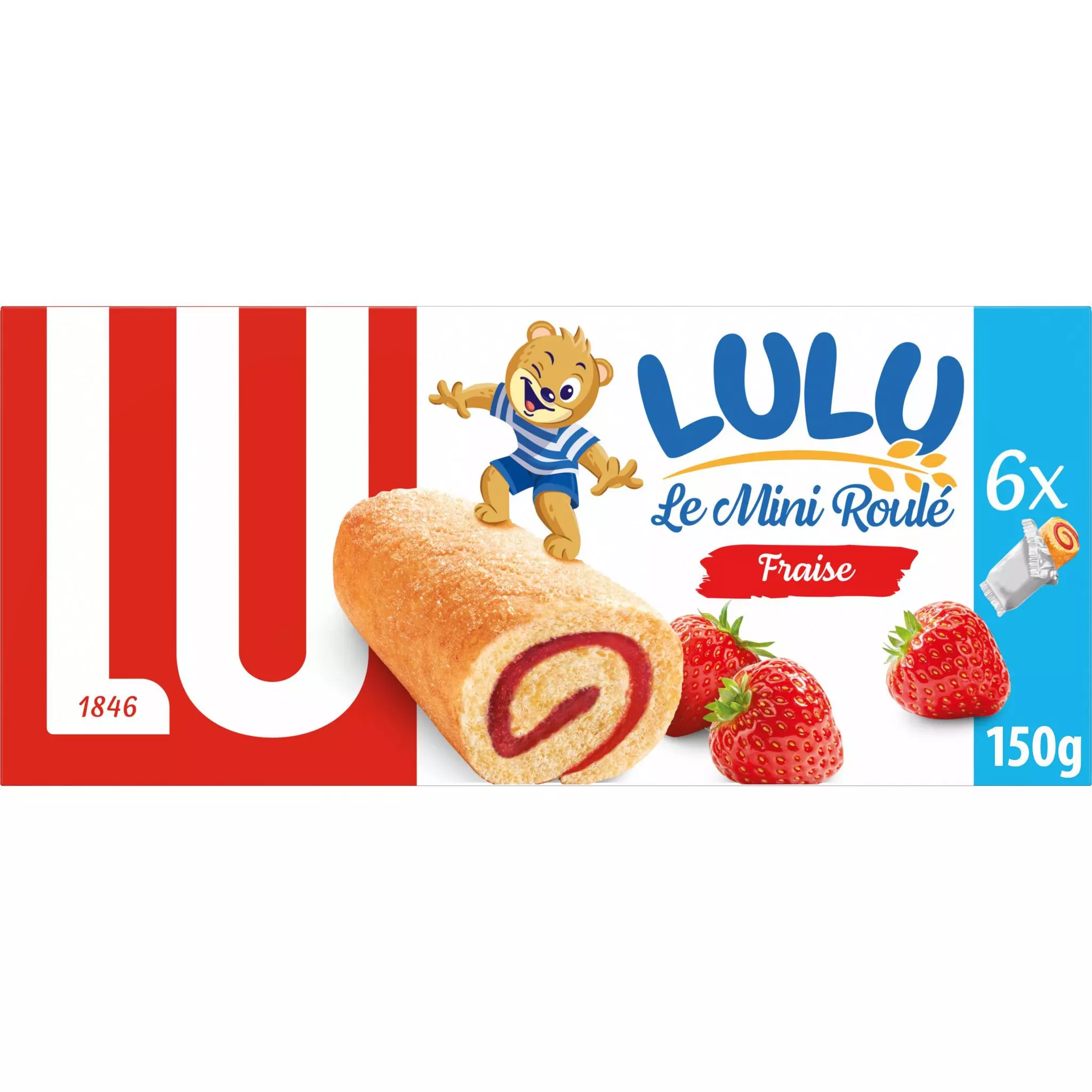 LU MINI ROULES FRAISE 150G 