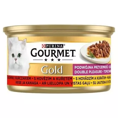 GOURMET GOLD DUO BEEF & CHICKEN 85G 
