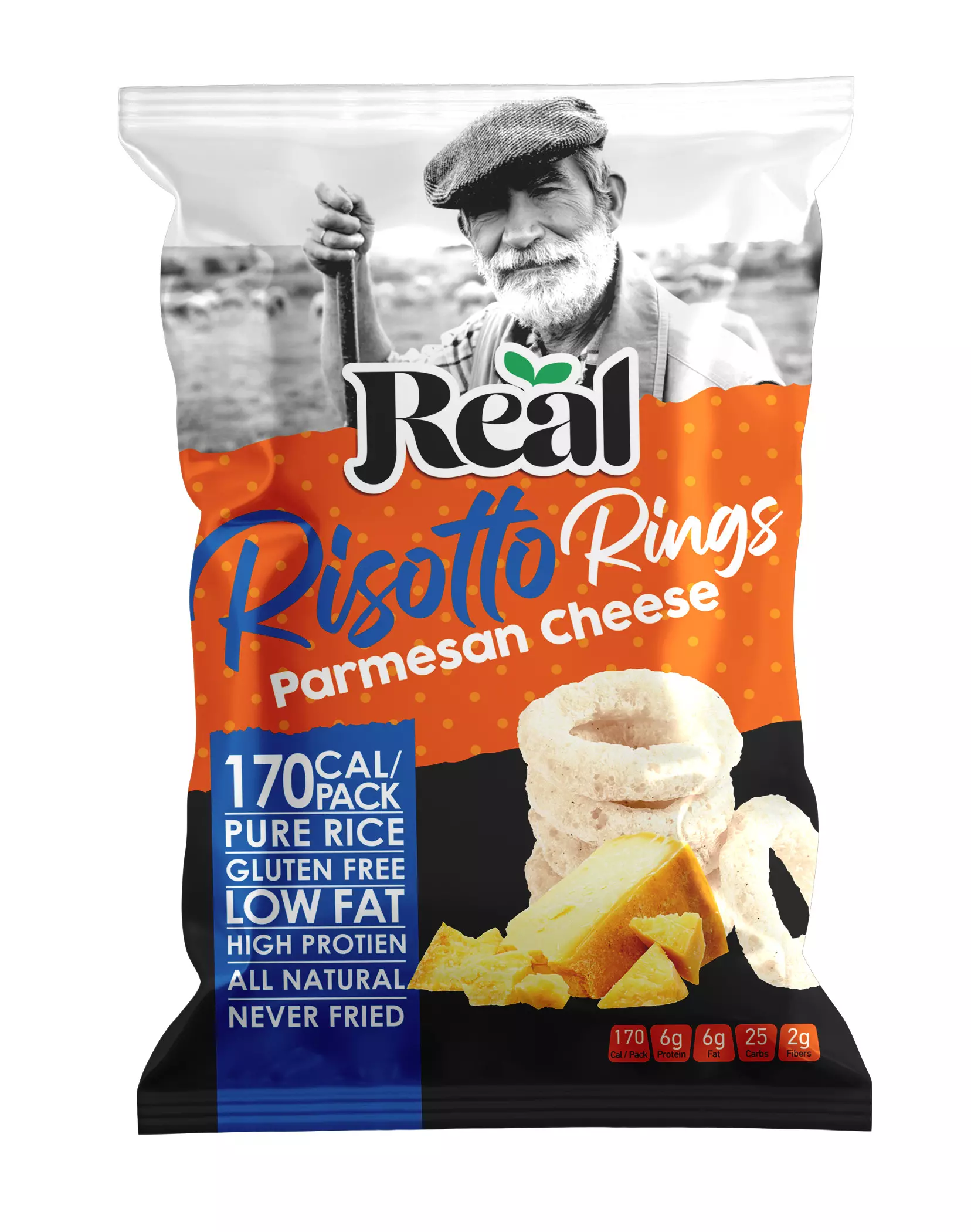 REAL RISOTTO RINGS PARMESAN CHEESE 40 G