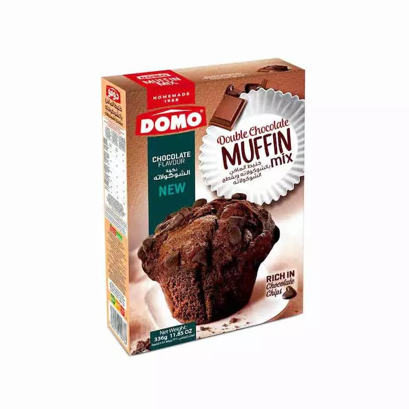 DOMO MUFFIN MIX DOUBLE CHOCOLATE 336G 