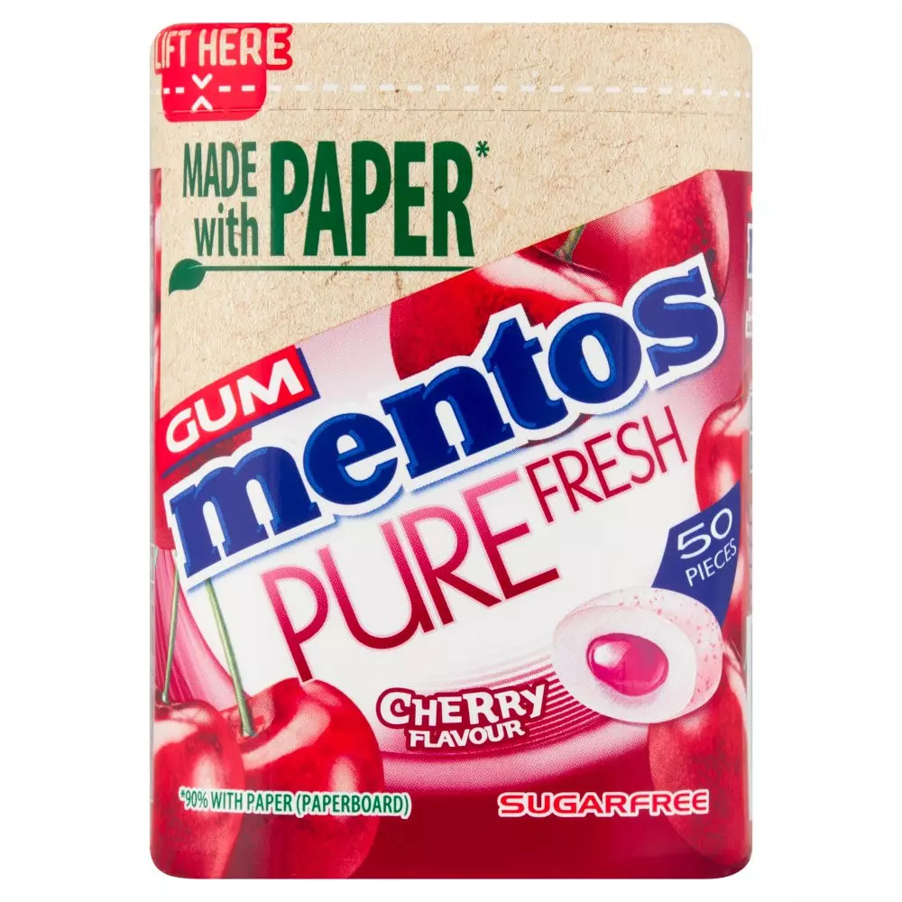 MENTOS GUM PURE FRESH CHEERY FLAVOUR SF*50 97 G