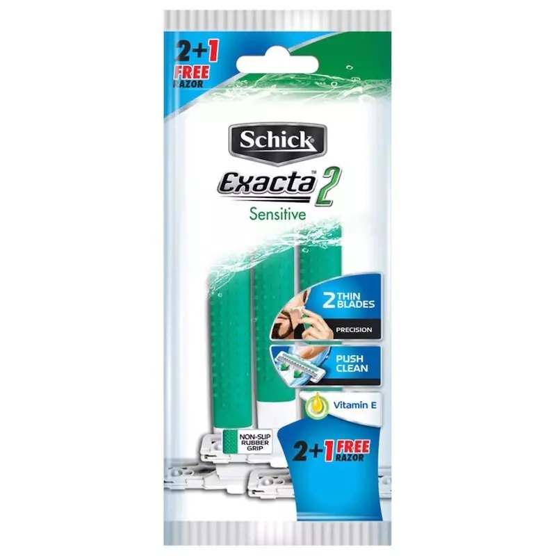 SCHICK RAZOR EXACTA#2 SENSITIVE 2+1FREE 