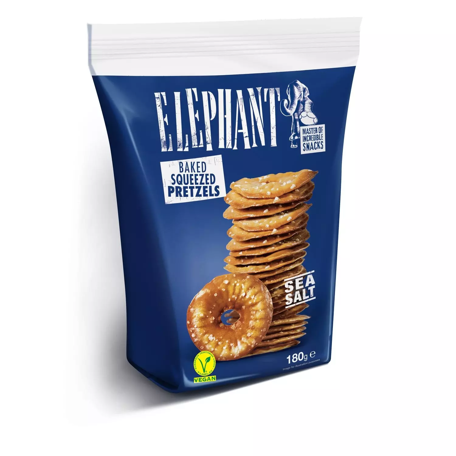 ELEPHANT PRETZELS SEA SALT 180 G