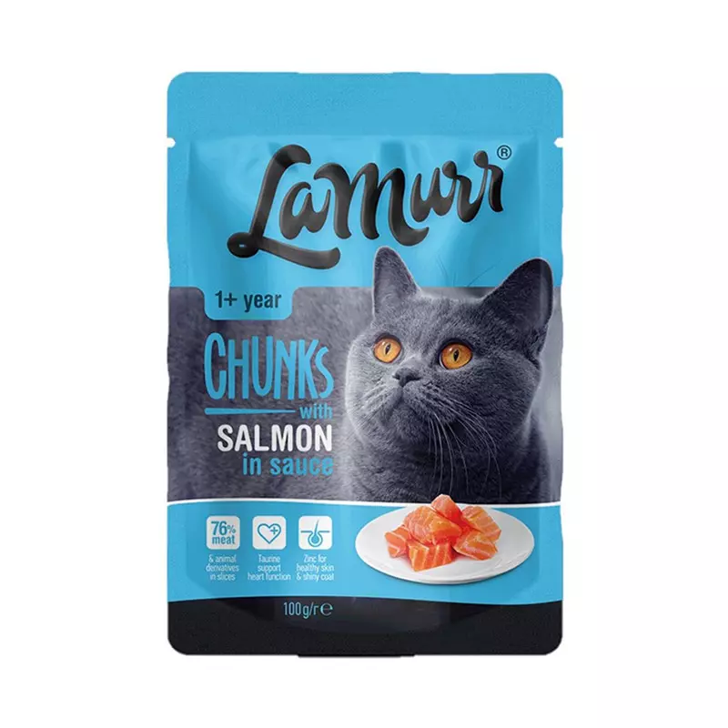 LAMUR CHUNKS WITH SALMON 100G