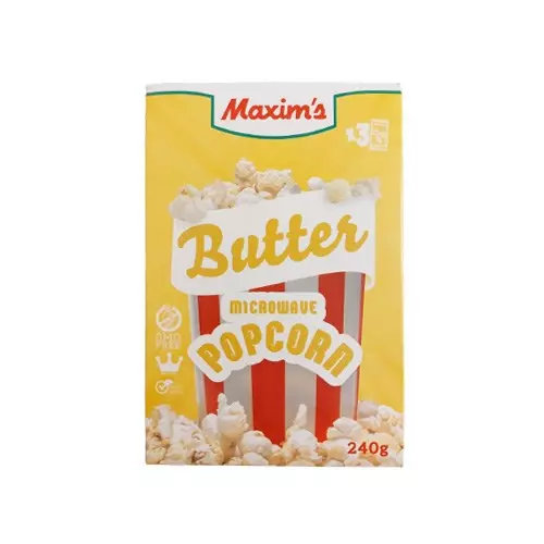 MAXIMS MICROWAVE POPCORN BUTTER 240G  
