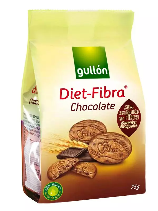 GULLON DIET FIBRA CHOCOLATE  BISCUIT 75G