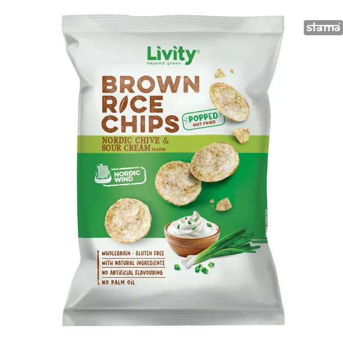 LIVITY RICE CHIPS SOUR CREAM 60G*12 