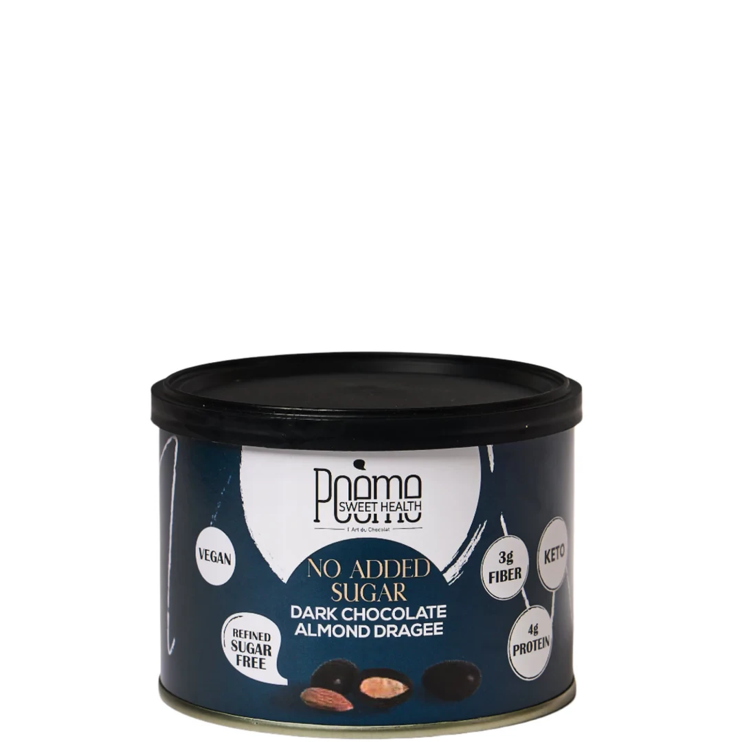POEME DARK CHOCOLATE ALMOND DRAGEE 130 G