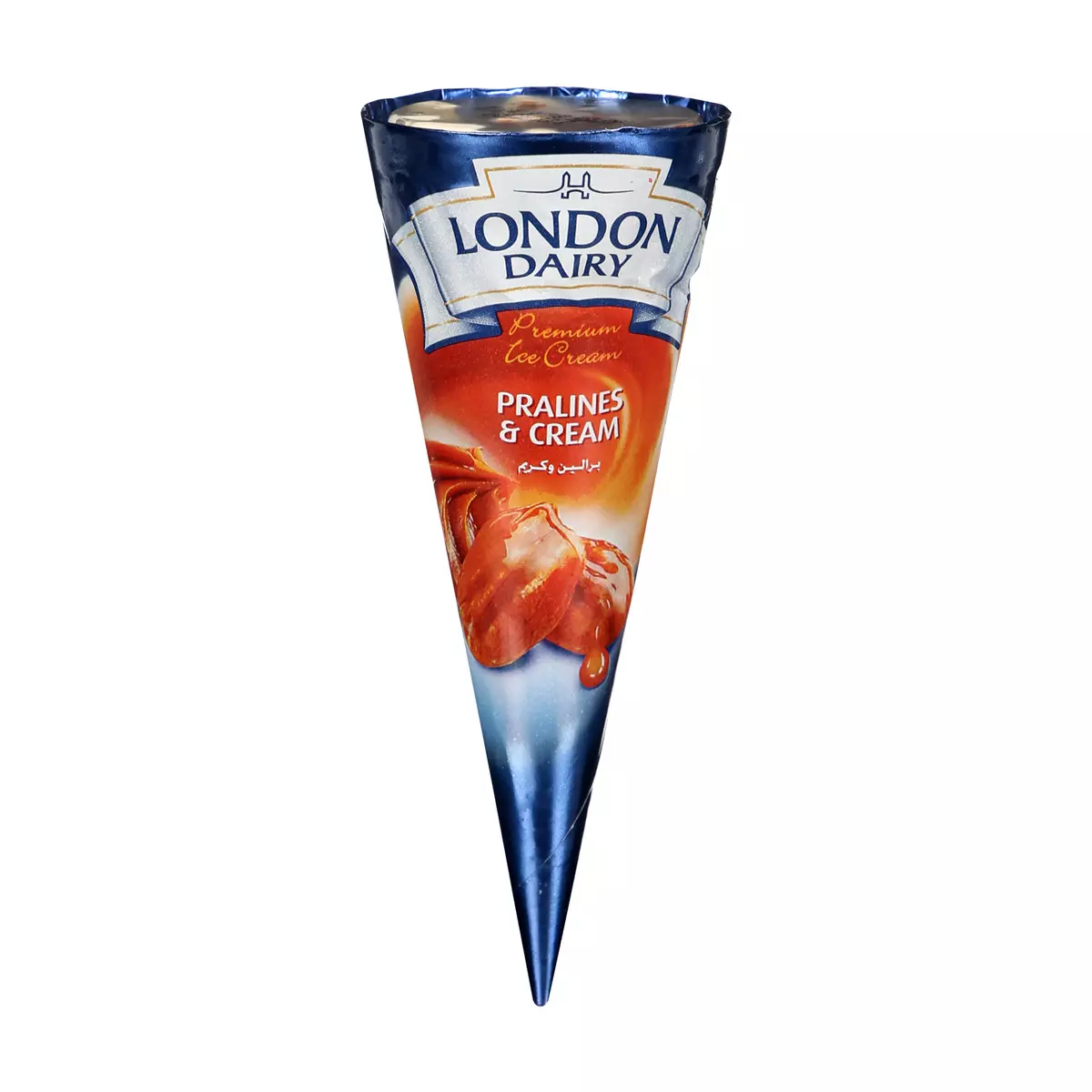 LONDON DAIRY CONE PRALINE & CREAM 120ML  