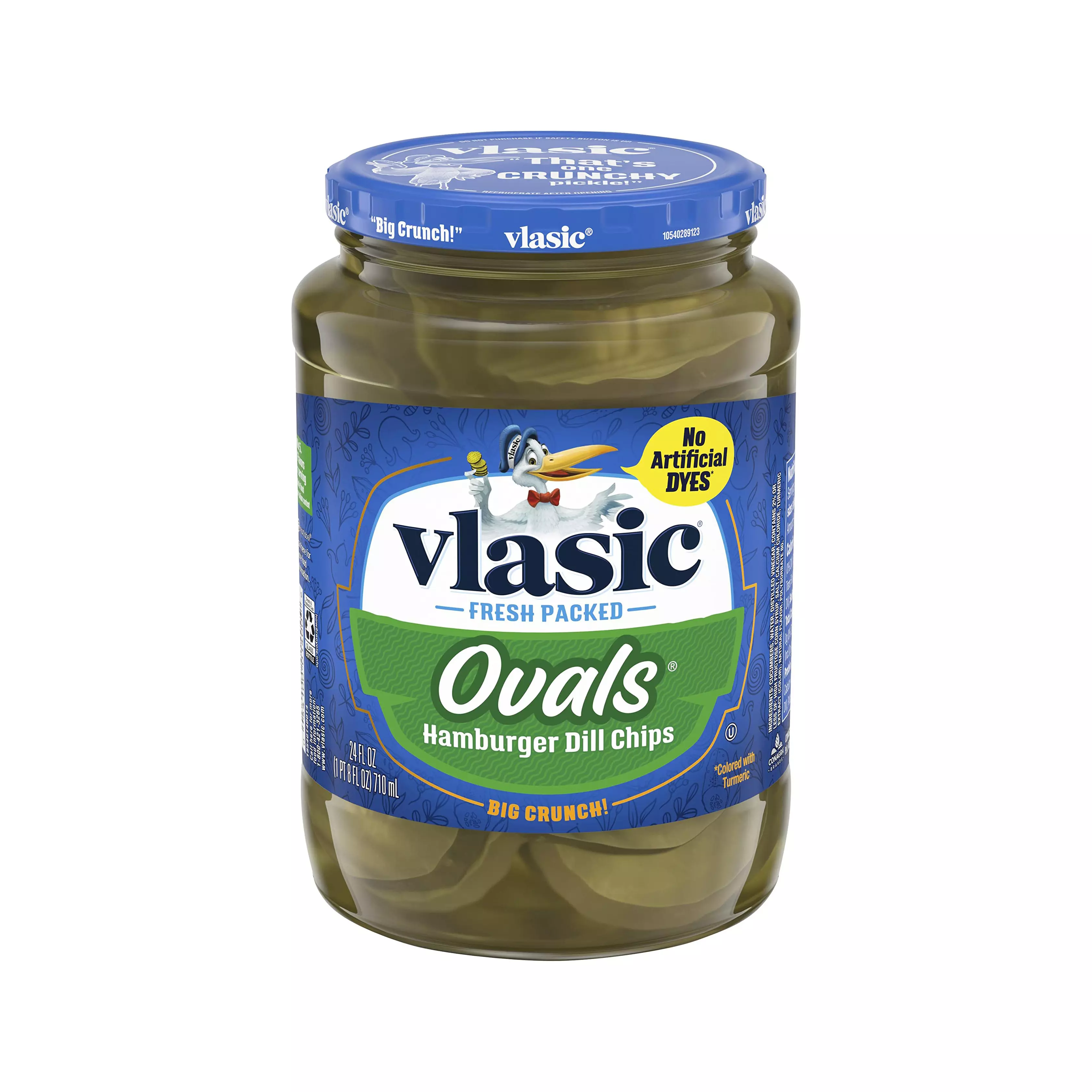 VLASIC OVALS HAMBURGER DILL PICKLE CHIPS 900G