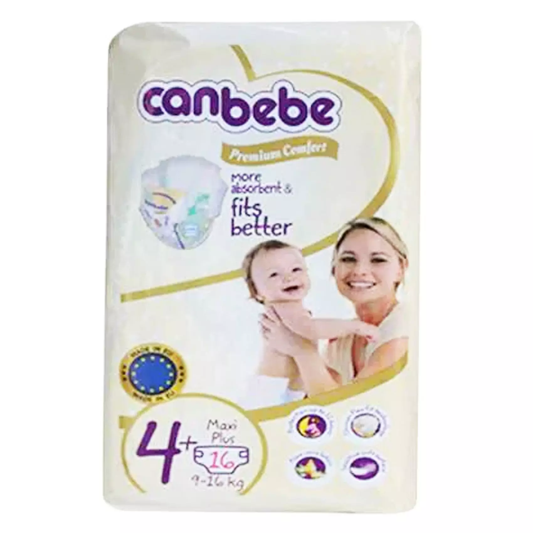 CANBEBE BABY DIAPERS MAXI PLUS #4+ *36 