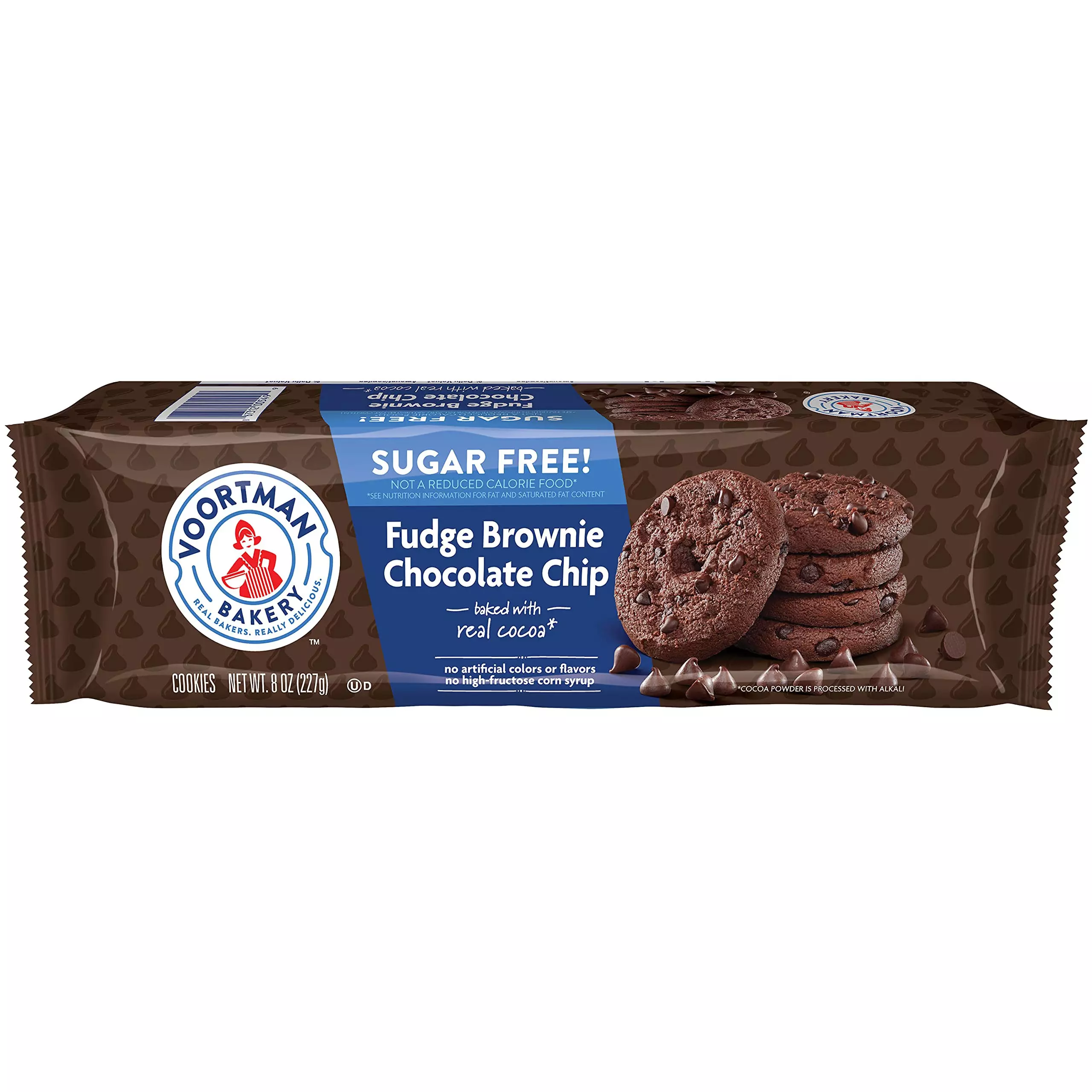 VOORTMAN COOKIES SUGAR FREE 227G FUDGE BROWNIE