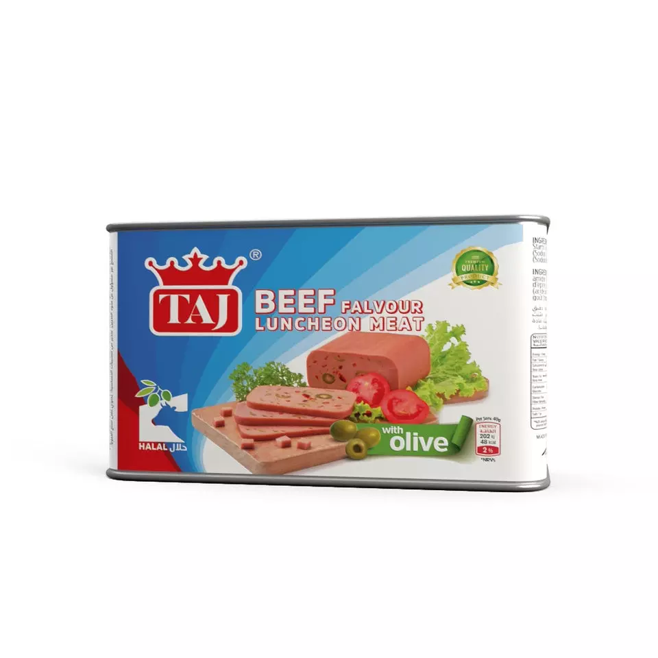 TAJ CHICKEN LUNCHEON BEEF WITH OLIVE 190 G