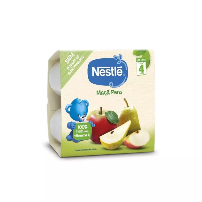 NESTLE APPLE & PEAR PUDING *4 100G