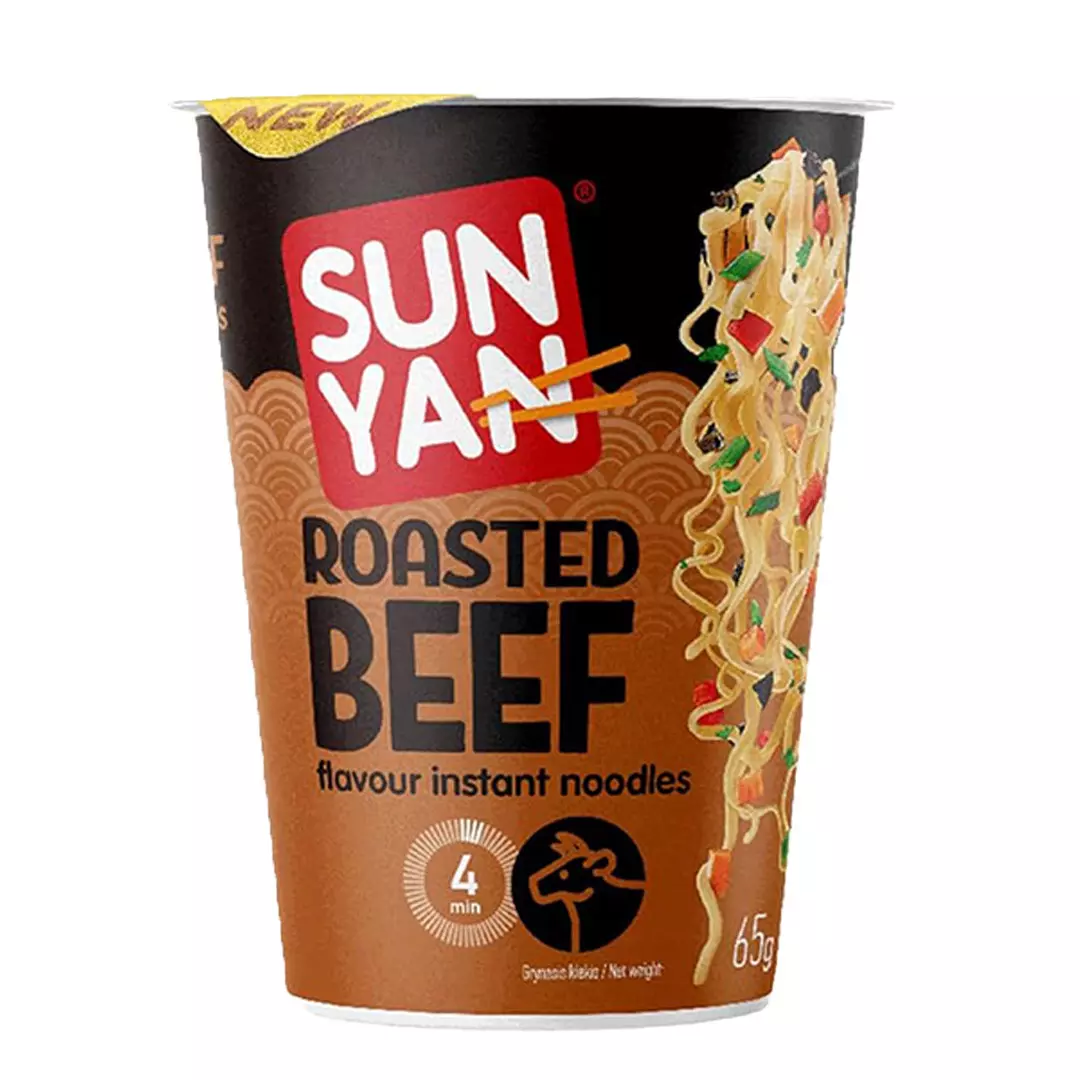 SUN YAN CUP NOODLES BEEF 65G 