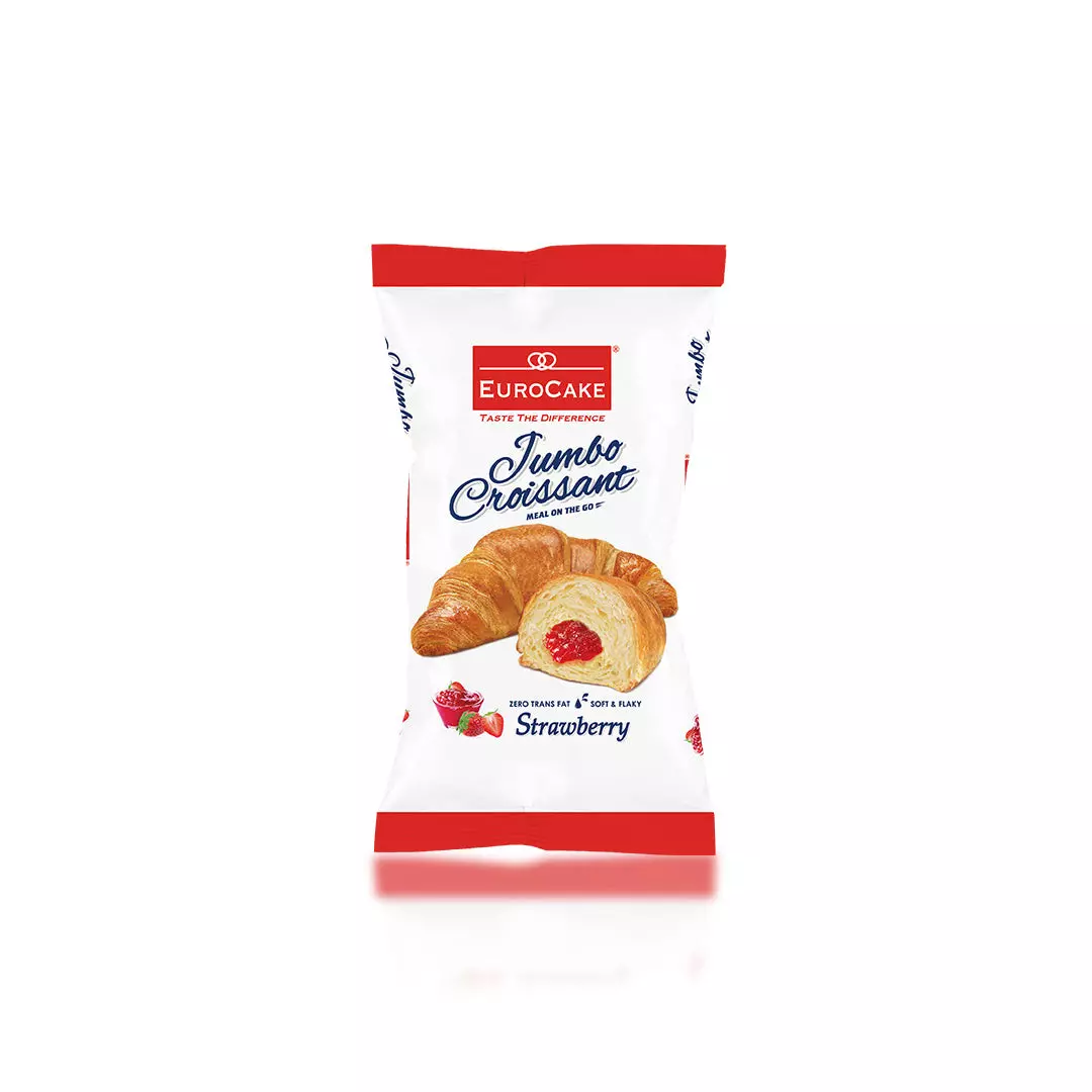 EURO CAKE JUMBO CROISSANT STRAWBERRY 50G 