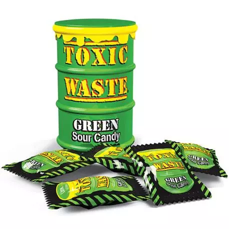 TOXIC WASTE GREEN SOUR CANDY 42G