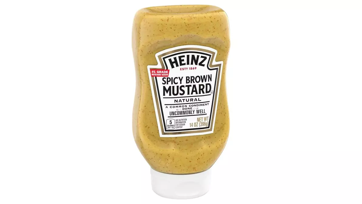HEINZ SPICY BRWN MUSTARD 14OZ