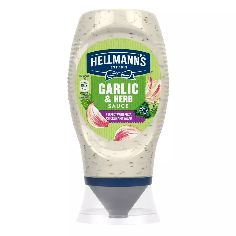 HELLMANNS GARLIC & HERB 250ML 