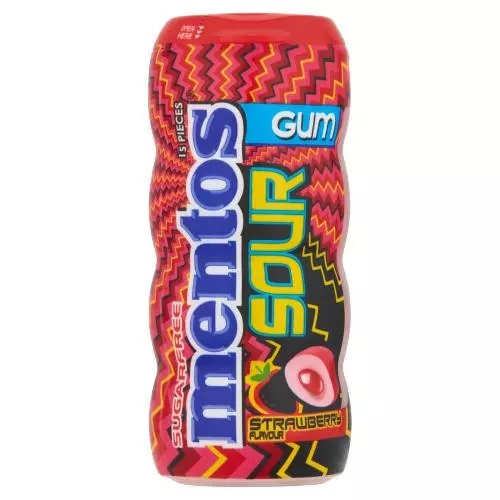 MENTOS SOUR GUM STRAW 30G 