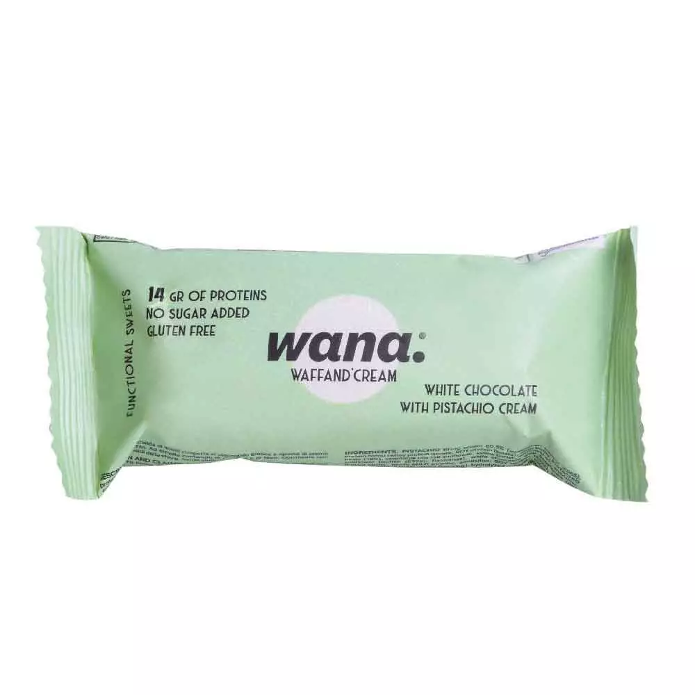 WANA WAFFAND WHITE CHOCO WITH PISTACHIO CREAM 43 G