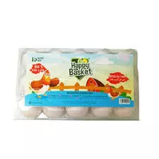 HAPPY BASKET WHITE EGGS *15