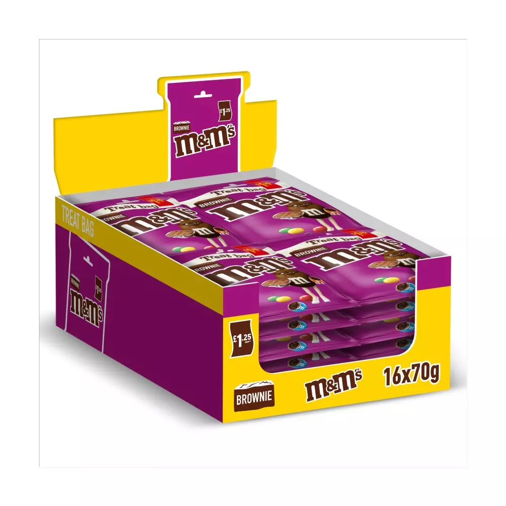 M&M BROWNIE CHOCOLATE TREAT BAG 70G 