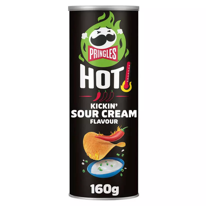 PRINGLES HOTKICKIN SOUR CREAM FLAVOUR 160 G