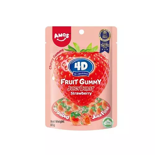 AMOS FRUIT GUMMY STRAWBERRY BURST 65 G