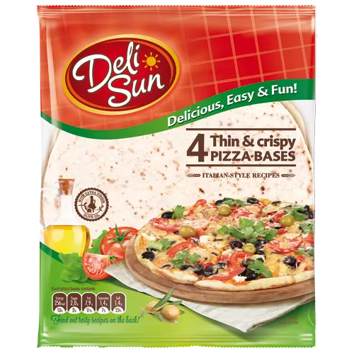 DELISUN 4 PIZZA BASES THIN & CRISPY 320G 