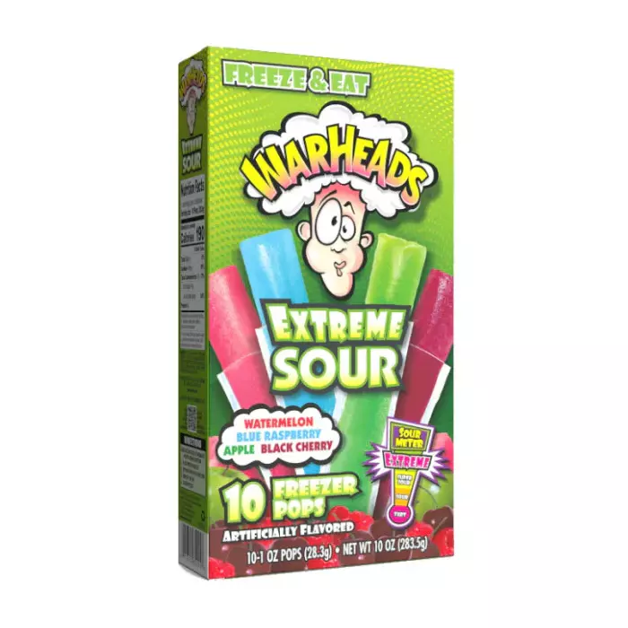 WAR HEADS EXTREME SOUR FREEZER POPS 28.3G