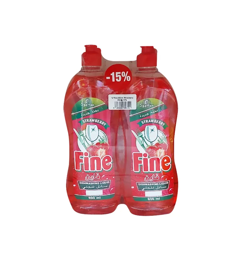 FINE DISHWASHING LIQUID STRAWBERRY *2 800ML -15%