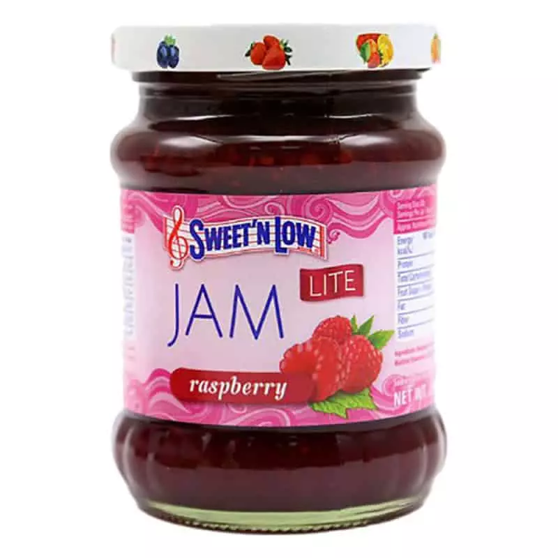 SWEETN LOW JAM RASPBERRY LIGHT 250 G