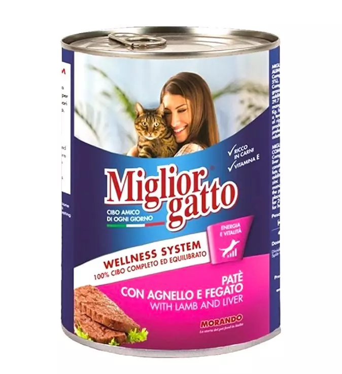 MIGLIORGATTO CON AGNELLO 405G  