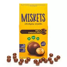 MISKETS CHICKPEA SNACKS MILK CHOCOLATE 80 G