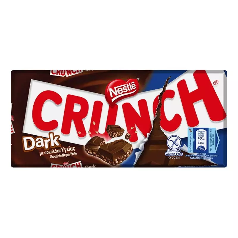 CRUNCH DARK CHOCOLATE GLUTEN FREE 100G 