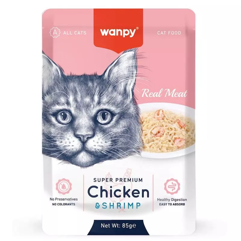WANPY CHICKEN&SHRIMP FOR CAT 85 G