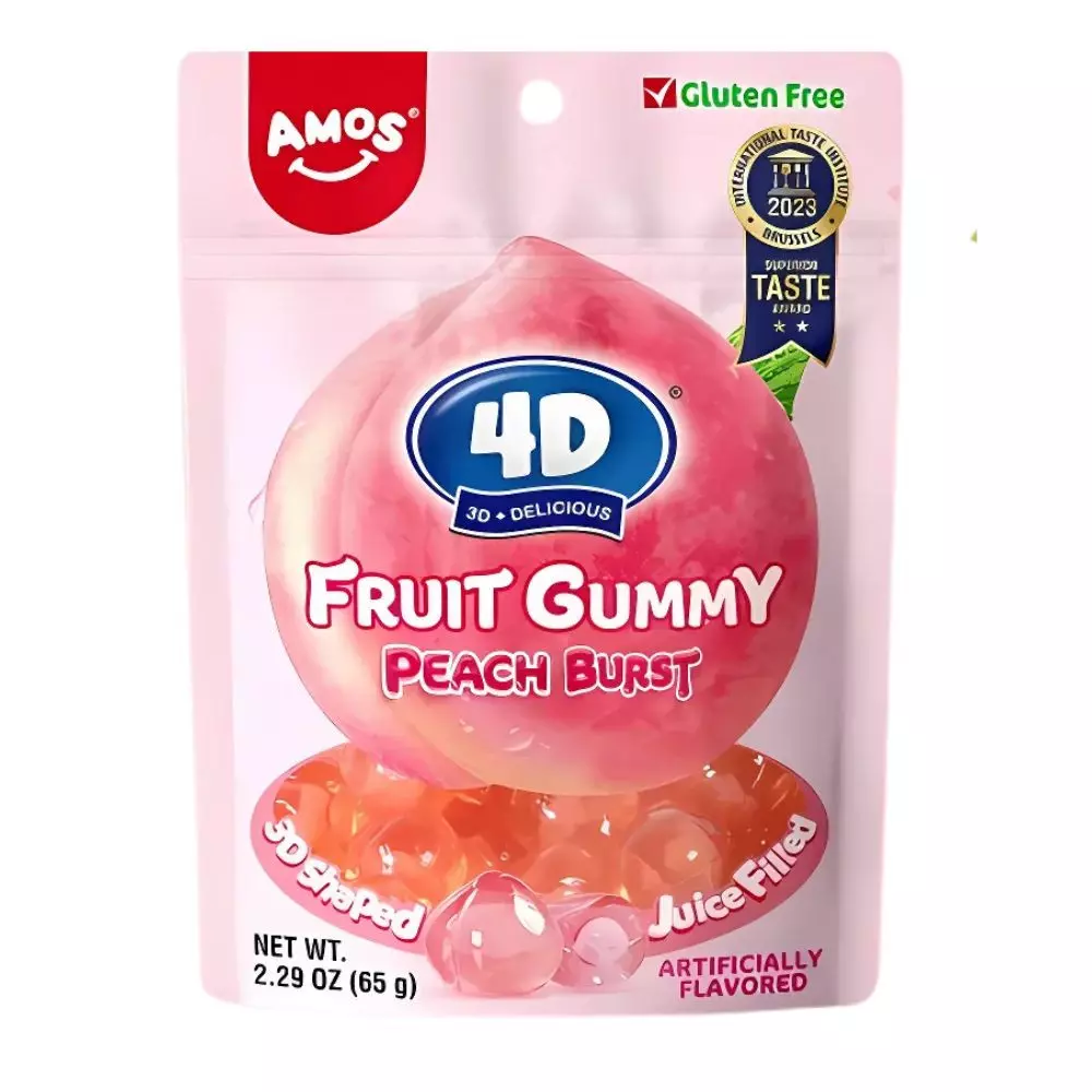 AMOS FRUIT GUMMY PEACH BURST 65 G