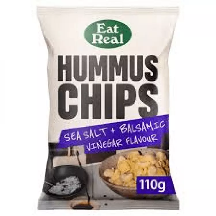 EAT REAL HUMMUS SEA SALT CHIPS 110G 