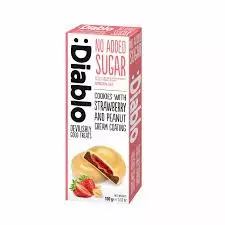 DIABLO COOKIES WITH STRAWBERRY PEANUT COATING 100G