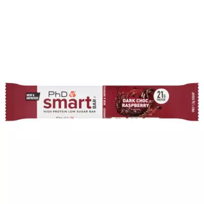 PHD SMART DARK CHOCO RASPBERRY BAR 64G 