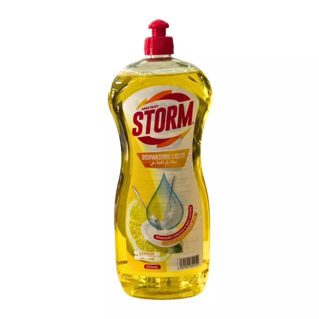 SANITA STORM DISHWASHING LIQUID LEMON 1250 ML