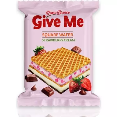 GIVE ME STRAWBERRY CREAM WAFER 30 G