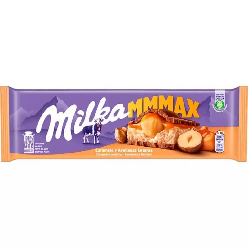 MILKA MMMAX WHOLE NUTS & CARAMEL 300G 