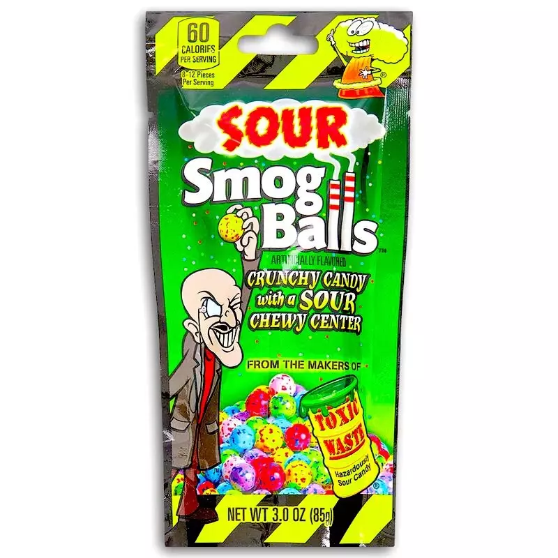 TOXIC WASTE SOUR SMOG BALLS 85G 