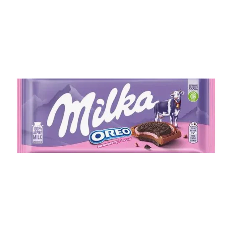 MILKA CHOCOLATE OREO STRAWBERRY FLAVOUR 92 G