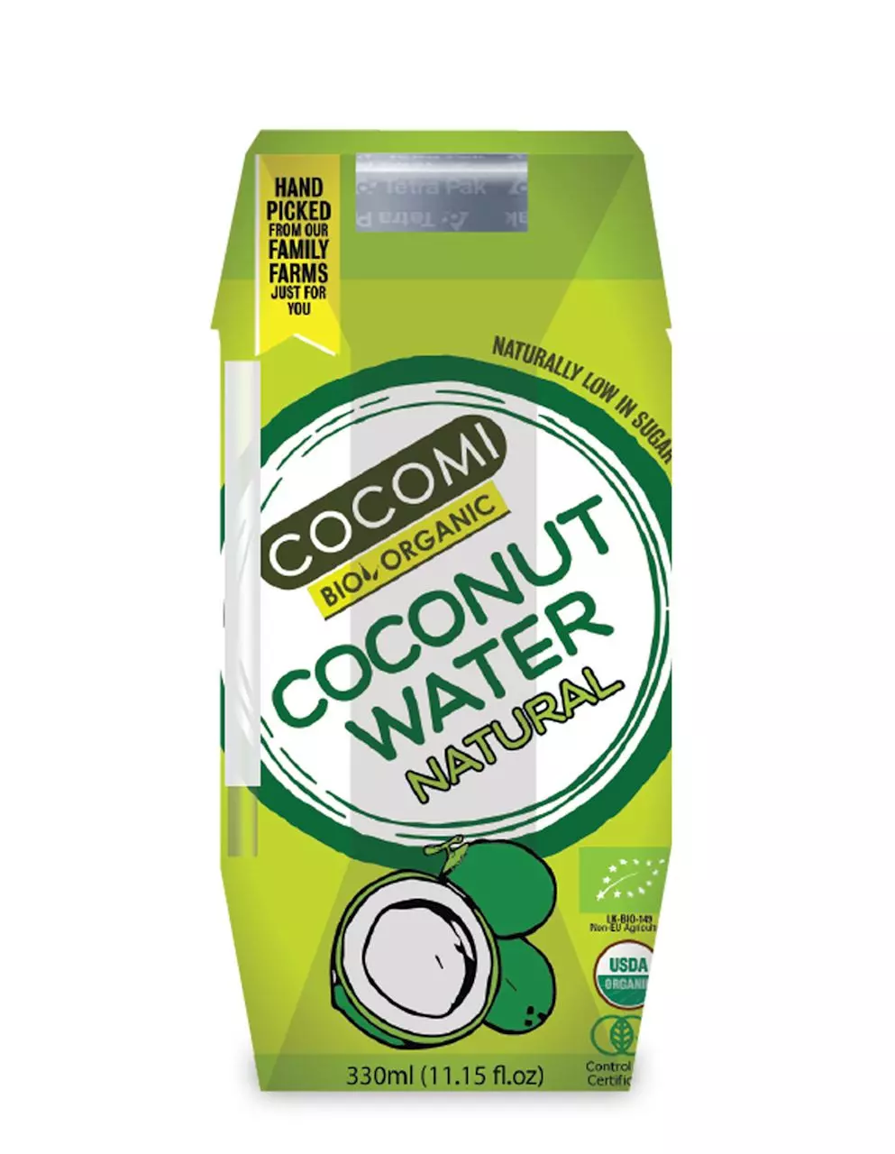 COCOMI BIO ORGANIC COCONUT WATER NATURAL 330 ML